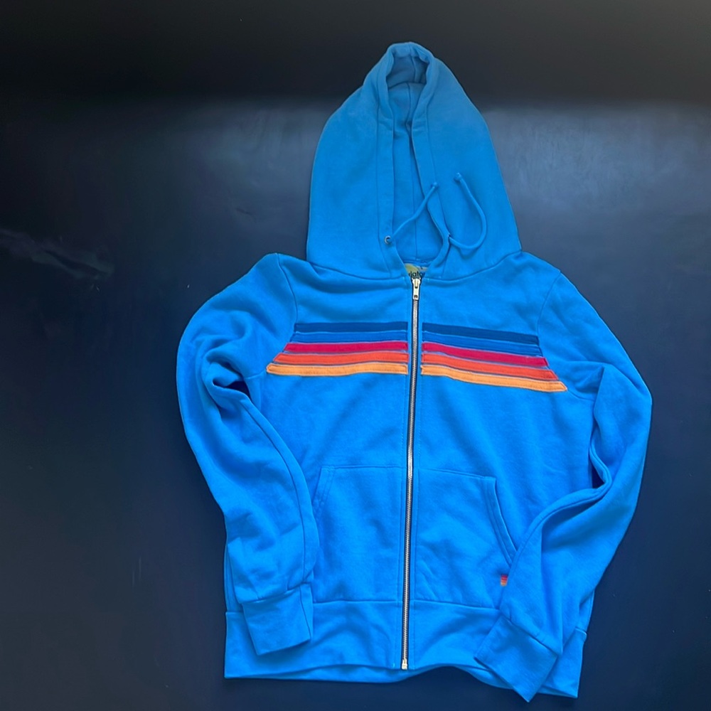 Aviator Nation 5 stripe blue hoodie

New, no tags